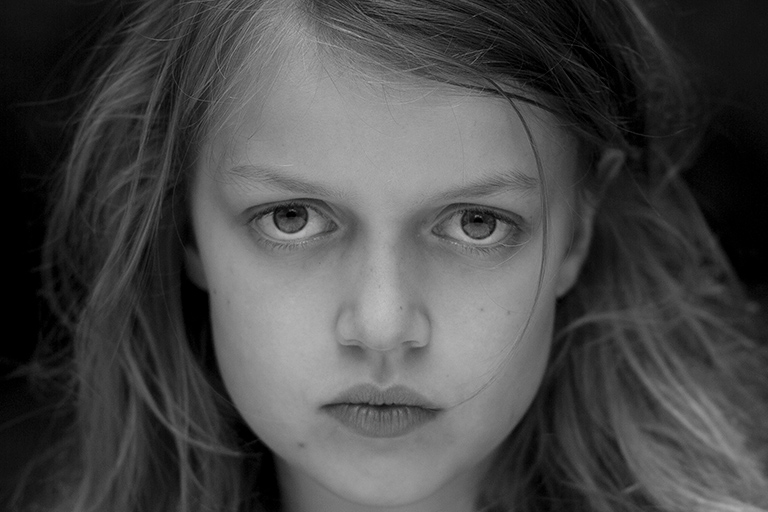 portret meisjes zwart wit